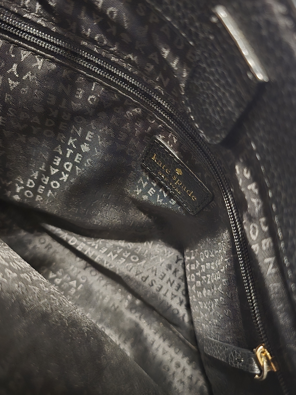 Kate Spade Black Pebbled 100% Leather Chantal Bridge Place Bow-Accent Satchel - Picture 10 of 16